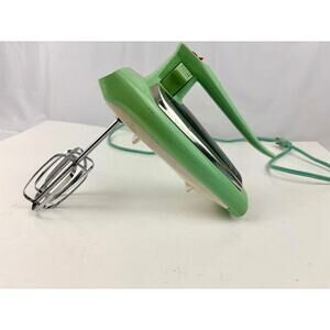 VTG 1950's General Electric Hand Mixer Mint Green Collectible Works
